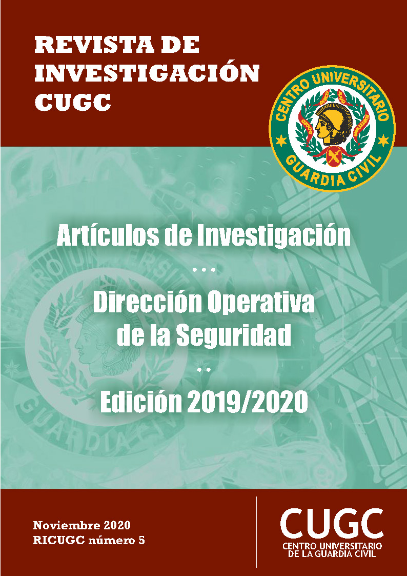 Portada de 5ª Revista de Investigación CUGC, Dirección Operativa de la Seguridad. Noviembre 2020