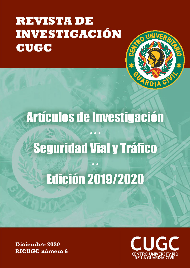 Portada de 6ª Revista de Investigación CUGC, Seguridad Vial y Tráfico. Diciembre 2020