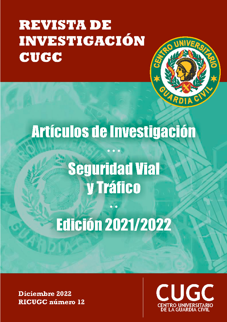 Portada de 12ª Revista de Investigación CUGC, Seguridad Vial y Tráfico. Diciembre 2022