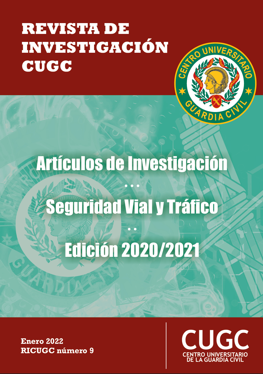Portada de 9ª Revista de Investigación CUGC, Seguridad Vial y Tráfico. Enero 2022