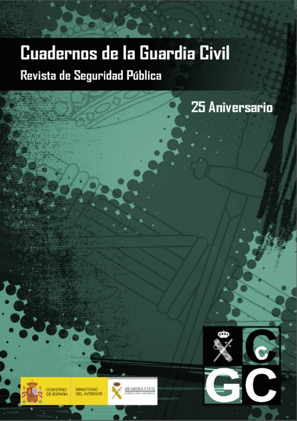 Portada de Cuadernos de la Guardia Civil. Revista de Seguridad Pública 25º Aniversario