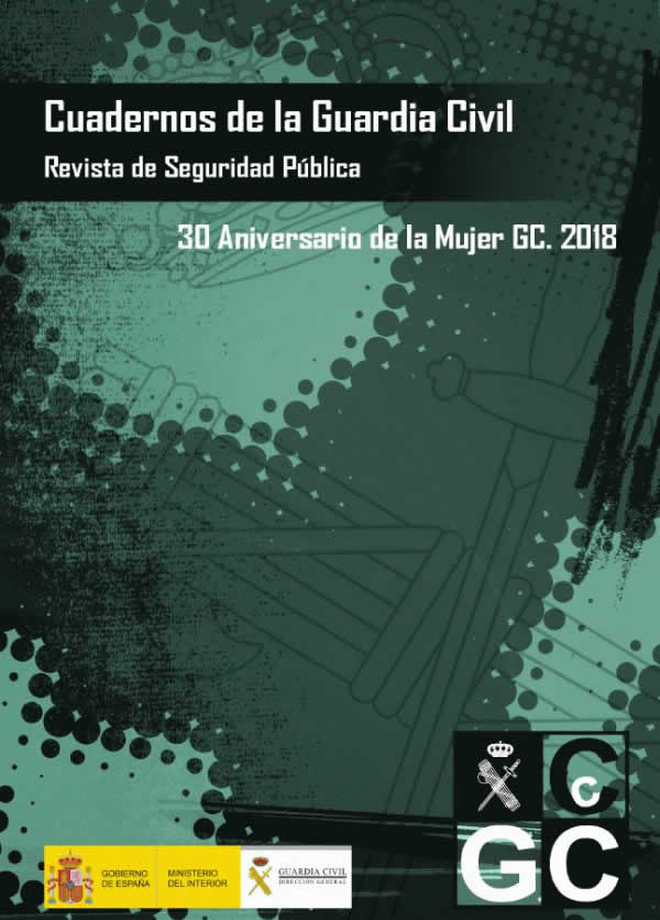 Portada de Cuadernos de la Guardia Civil. Revista de Seguridad Pública. 30 Aniversario de la Mujer GC. 2018
