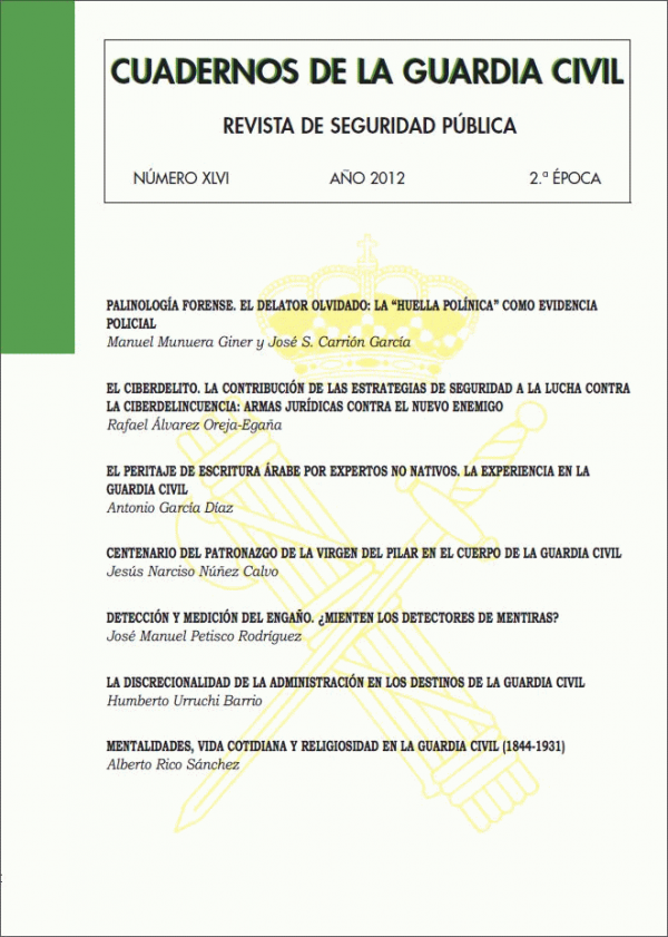 Portada de Cuadernos de la Guardia Civil. Revista de Seguridad Pública nº 46