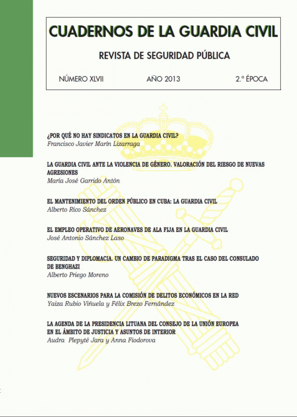 Portada de Cuadernos de la Guardia Civil. Revista de Seguridad Pública nº 47