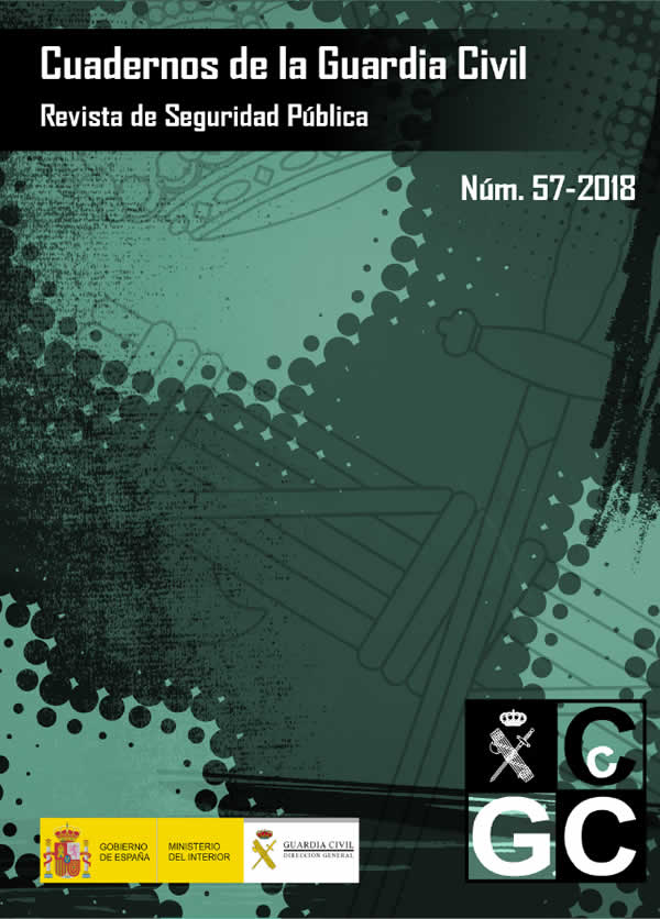 Portada de Cuadernos de la Guardia Civil. Revista de Seguridad Pública nº 57