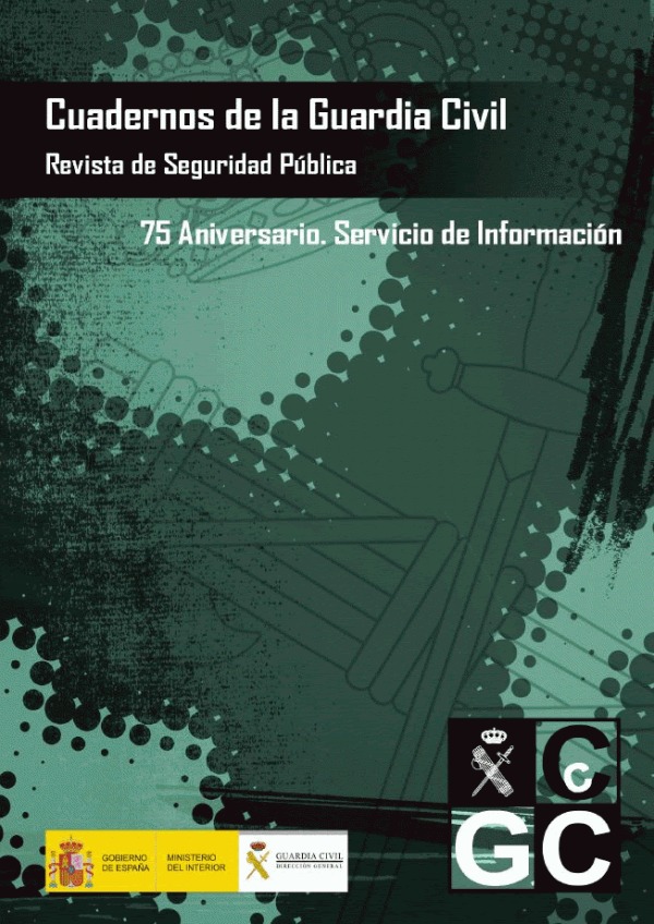 Portada de Cuadernos de la Guardia Civil. Revista de Seguridad Pública 75º Aniversario del Servicio de Información
