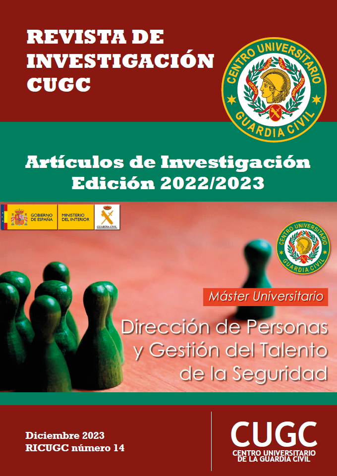 Portada de 14ª Revista de Investigación CUGC, Dirección de Personas y Gestión del Talento de la Seguridad. Diciembre 2023