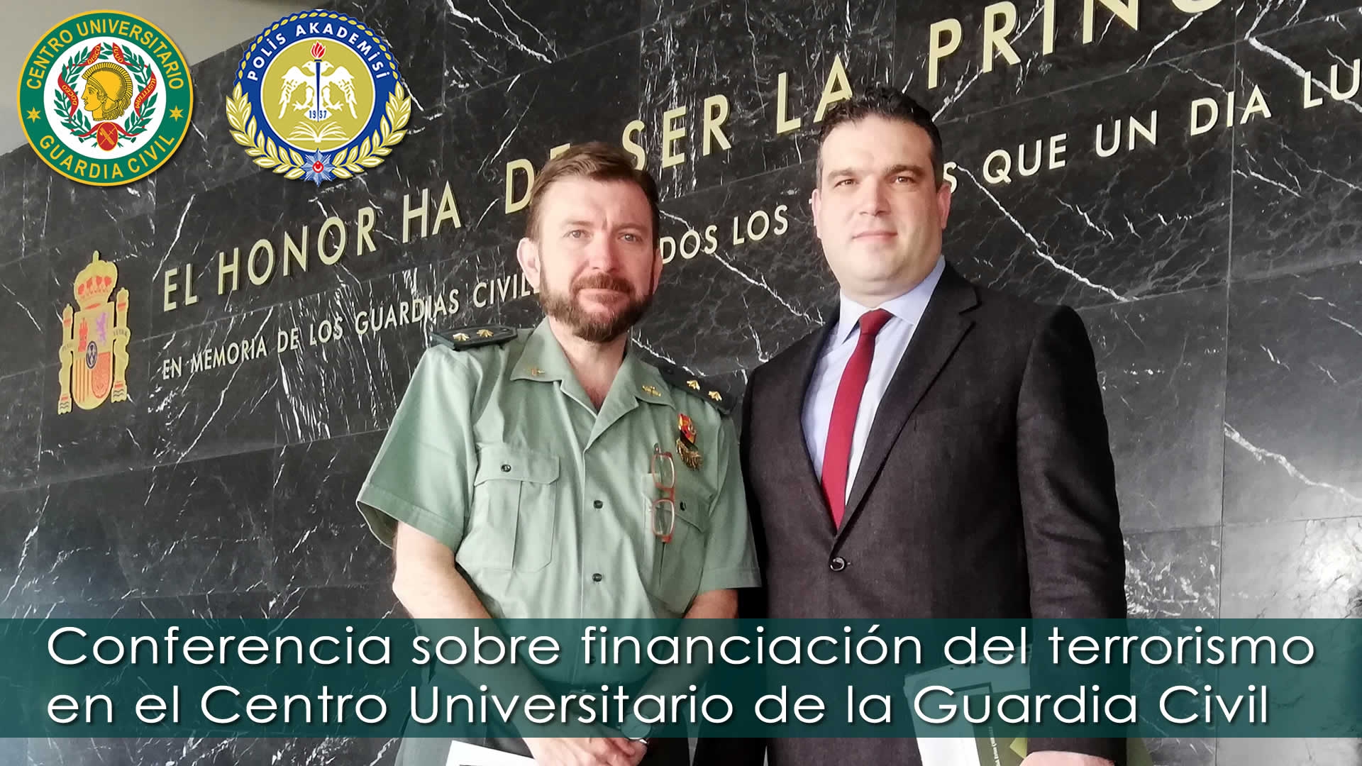 Conferencia sobre financiación del terrorismo en el Centro Universitario de la Guardia Civil en Aranjuez (Madrid)