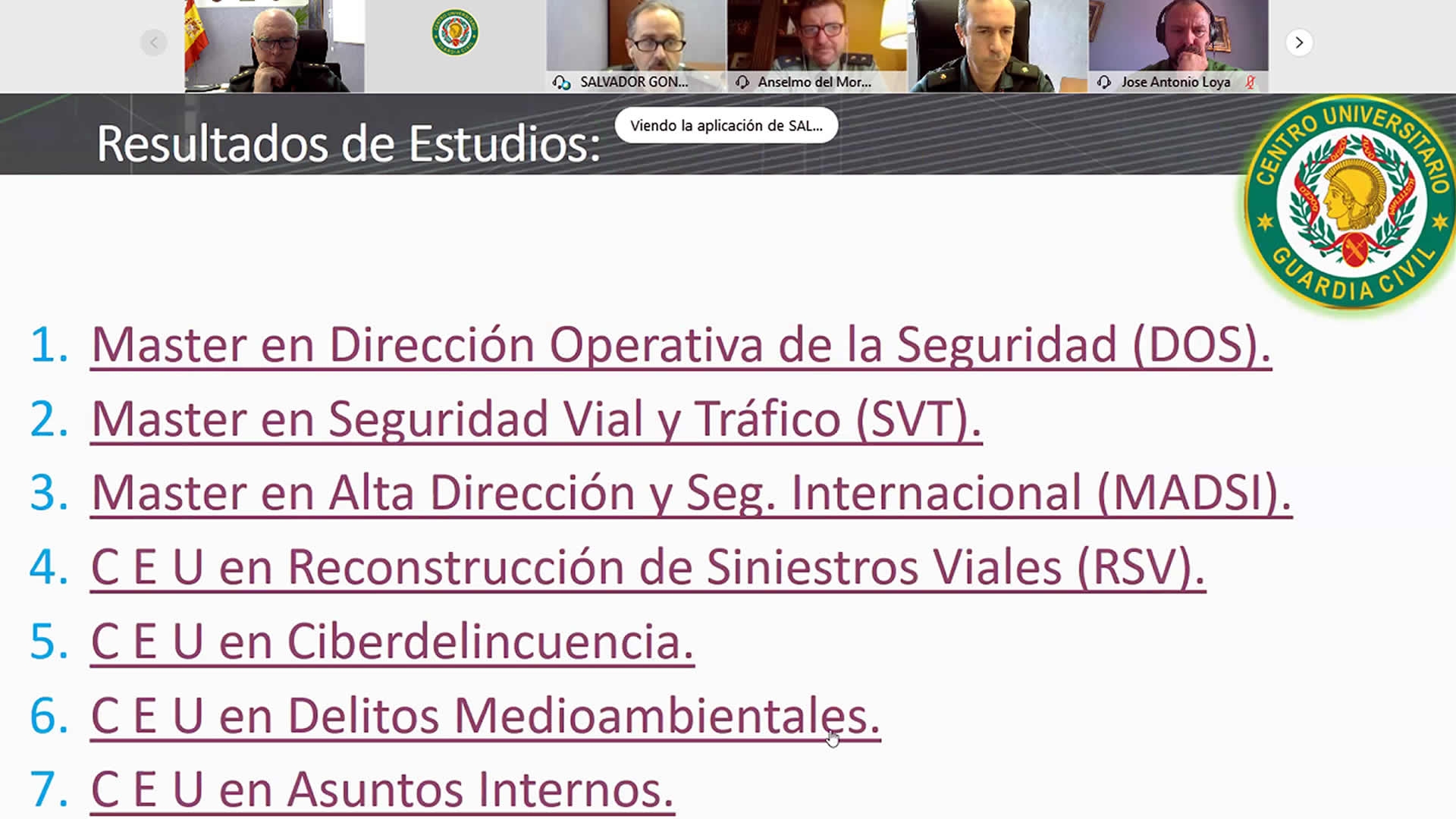 Reunión de la Junta del Centro y de la Comisión de Docencia del CUGC