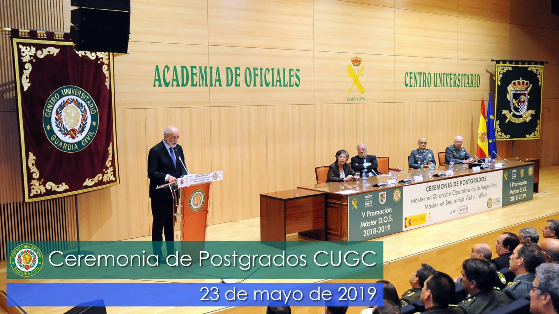 El Director General de la Guardia Civil preside el acto de Ceremonia de Postgrados del CUGC 2019