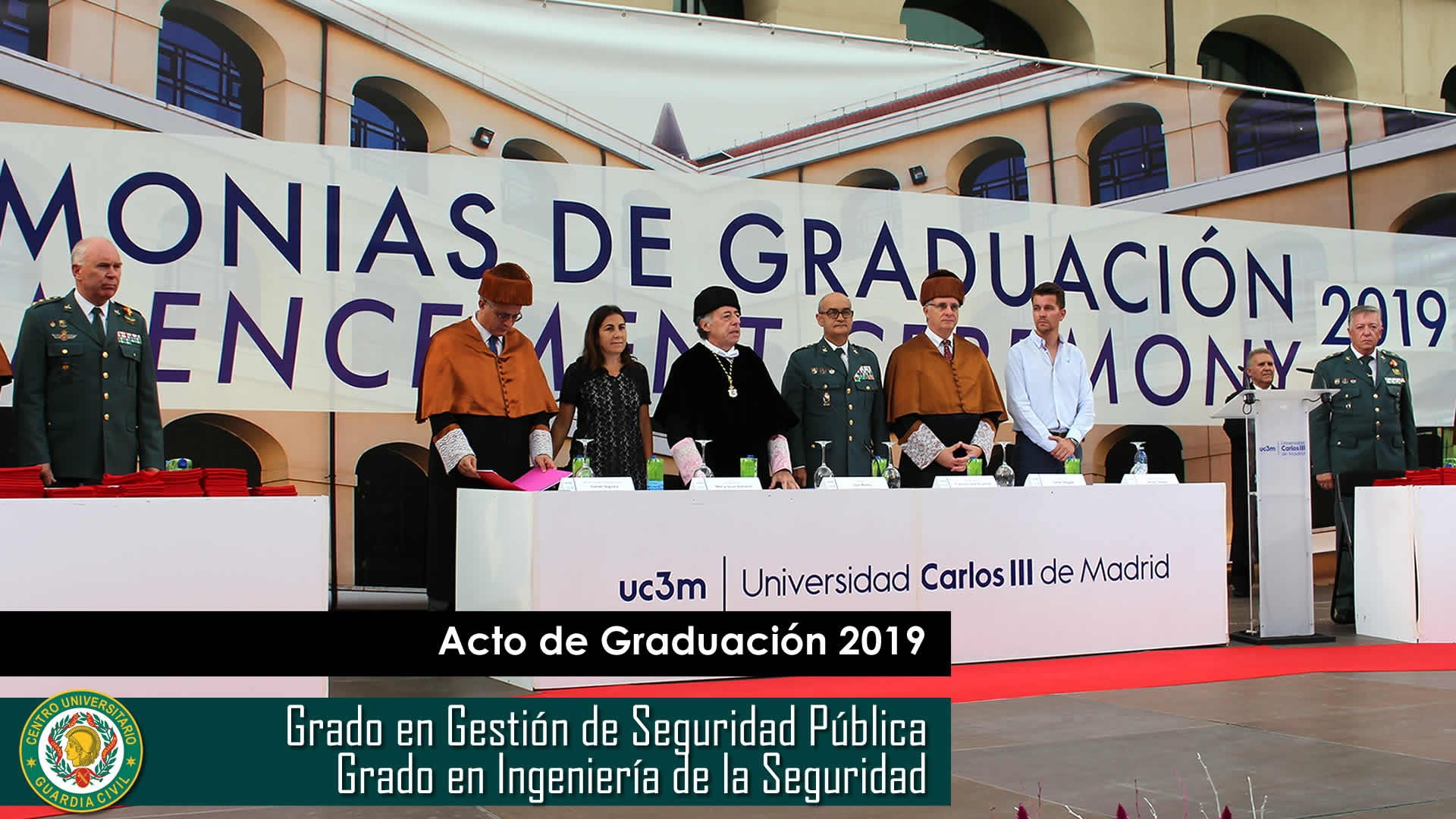 Oficiales de la Guardia Civil se gradúan en Gestión de Seguridad Pública e Ingeniería de la Seguridad