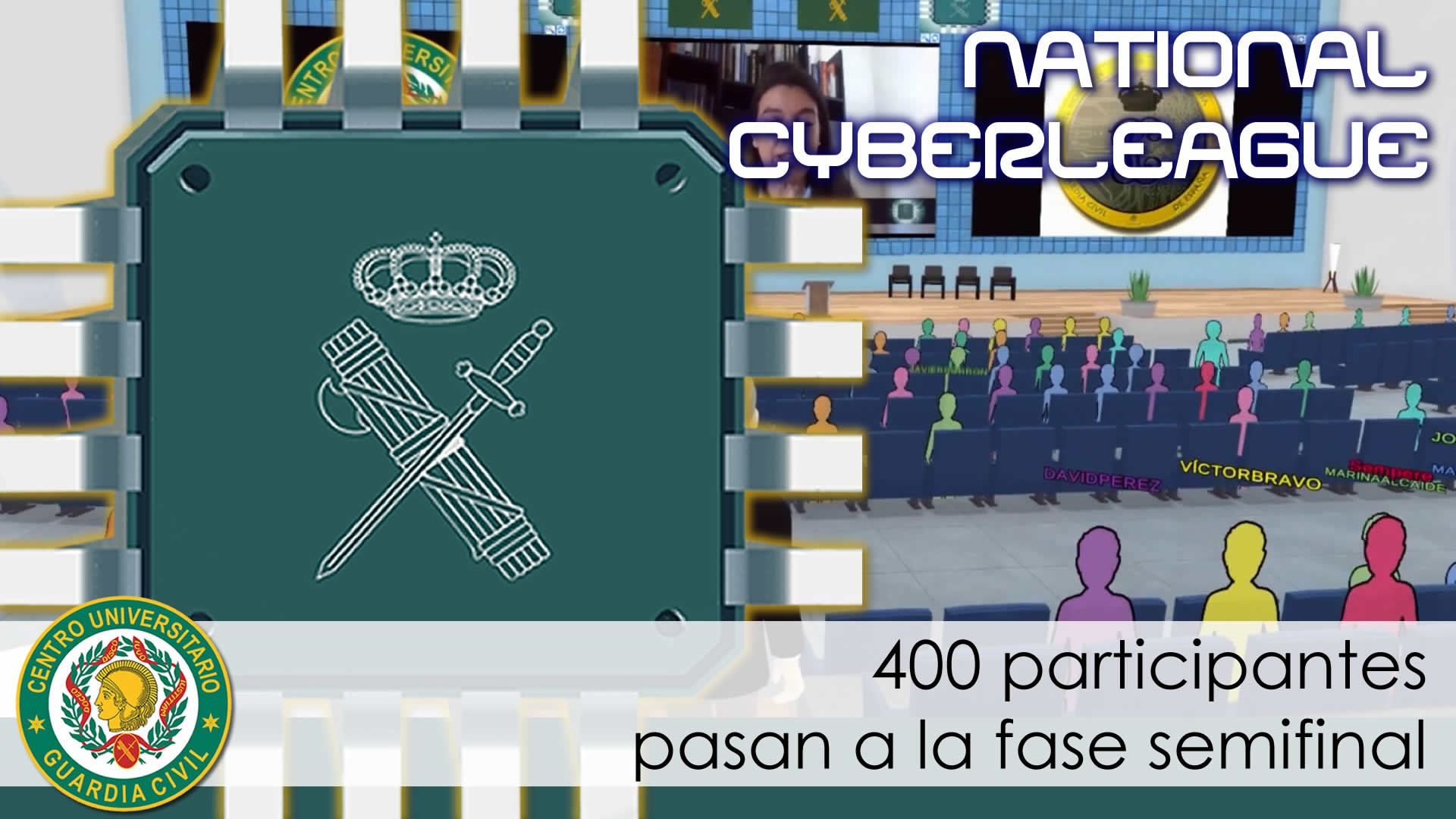 400 participantes pasan a la fase semifinal de la II Liga Nacional de Retos en el Ciberespacio organizado por la Guardia Civil