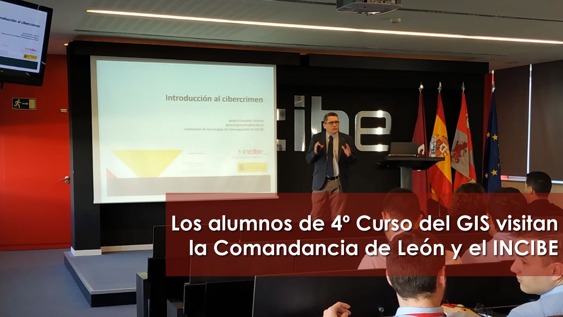 Los alumnos de 4º Curso de Ingeniería de la Seguridad visitan la Comandancia de León y el INCIBE