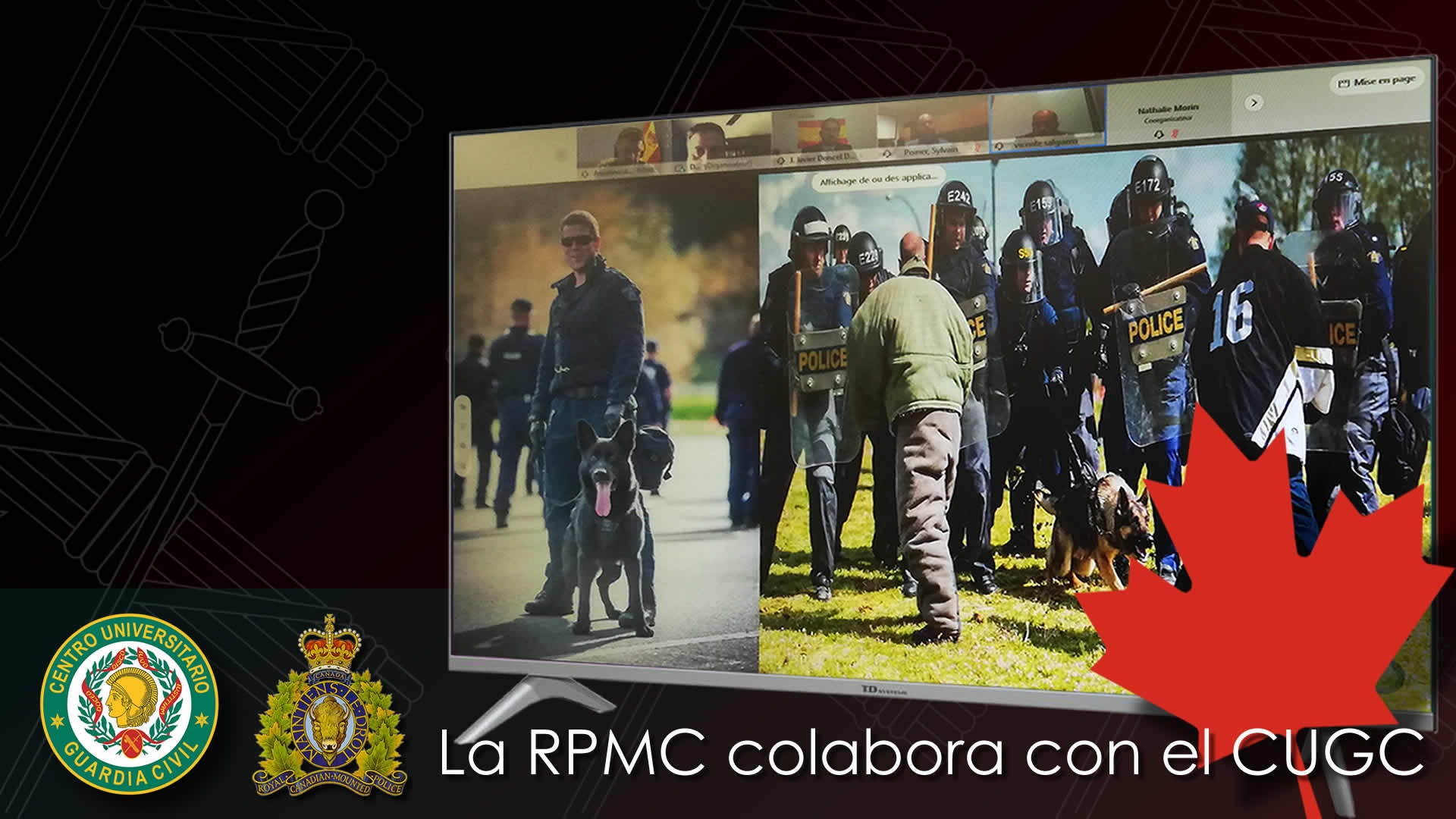 La Real Policía Montada del Canadá (RPMC) colabora con el CUGC en los Trabajos Fin de Máster