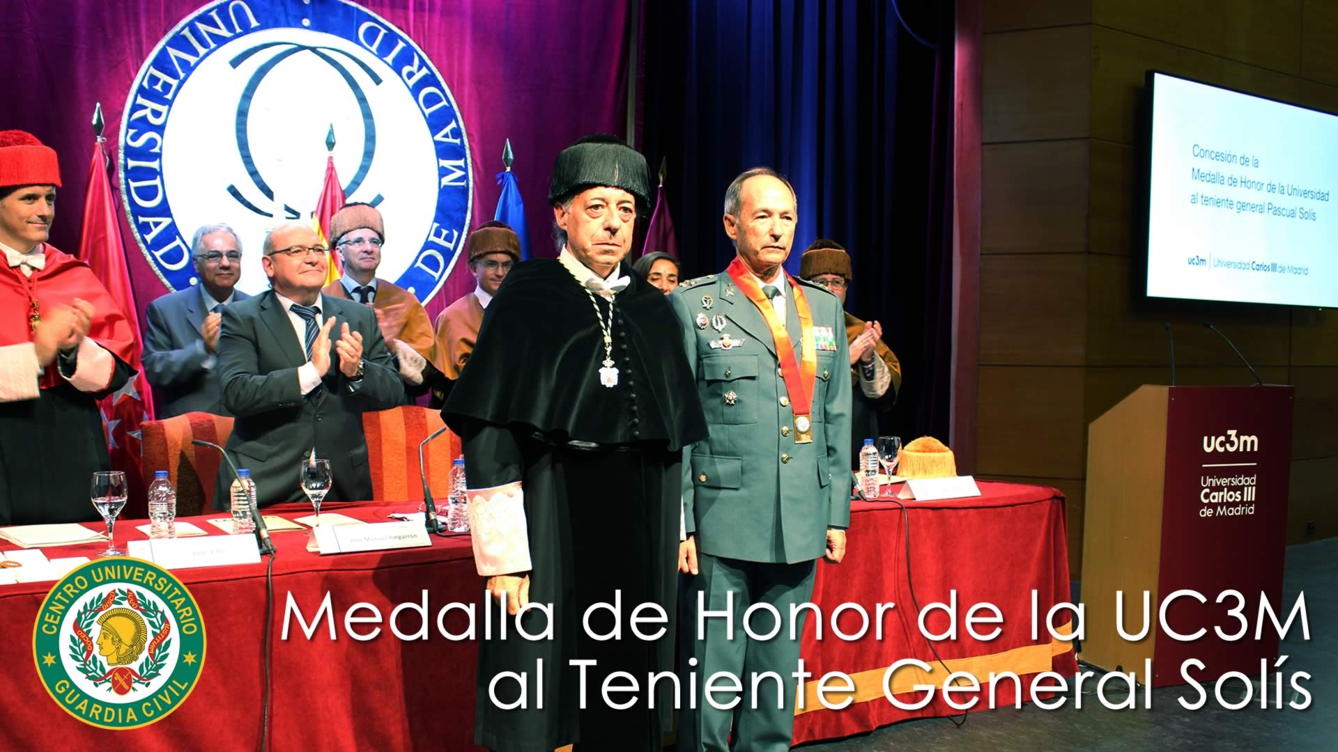 Entrega de la Medalla de Honor de la UC3M al Teniente General Solís