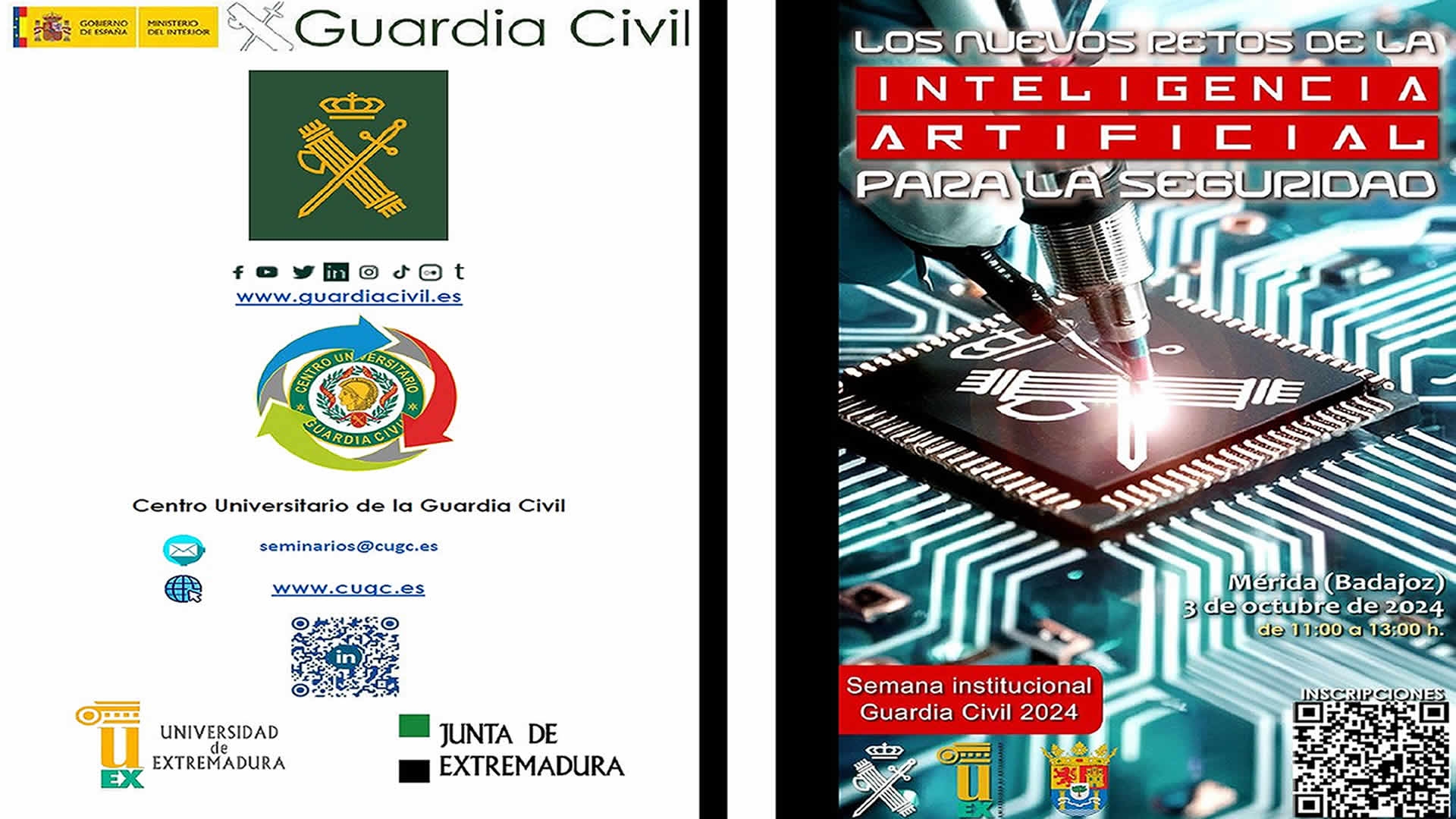 Nuevo seminario &quot;los nuevos retos de la Inteligencia Artificial para la seguridad&quot;