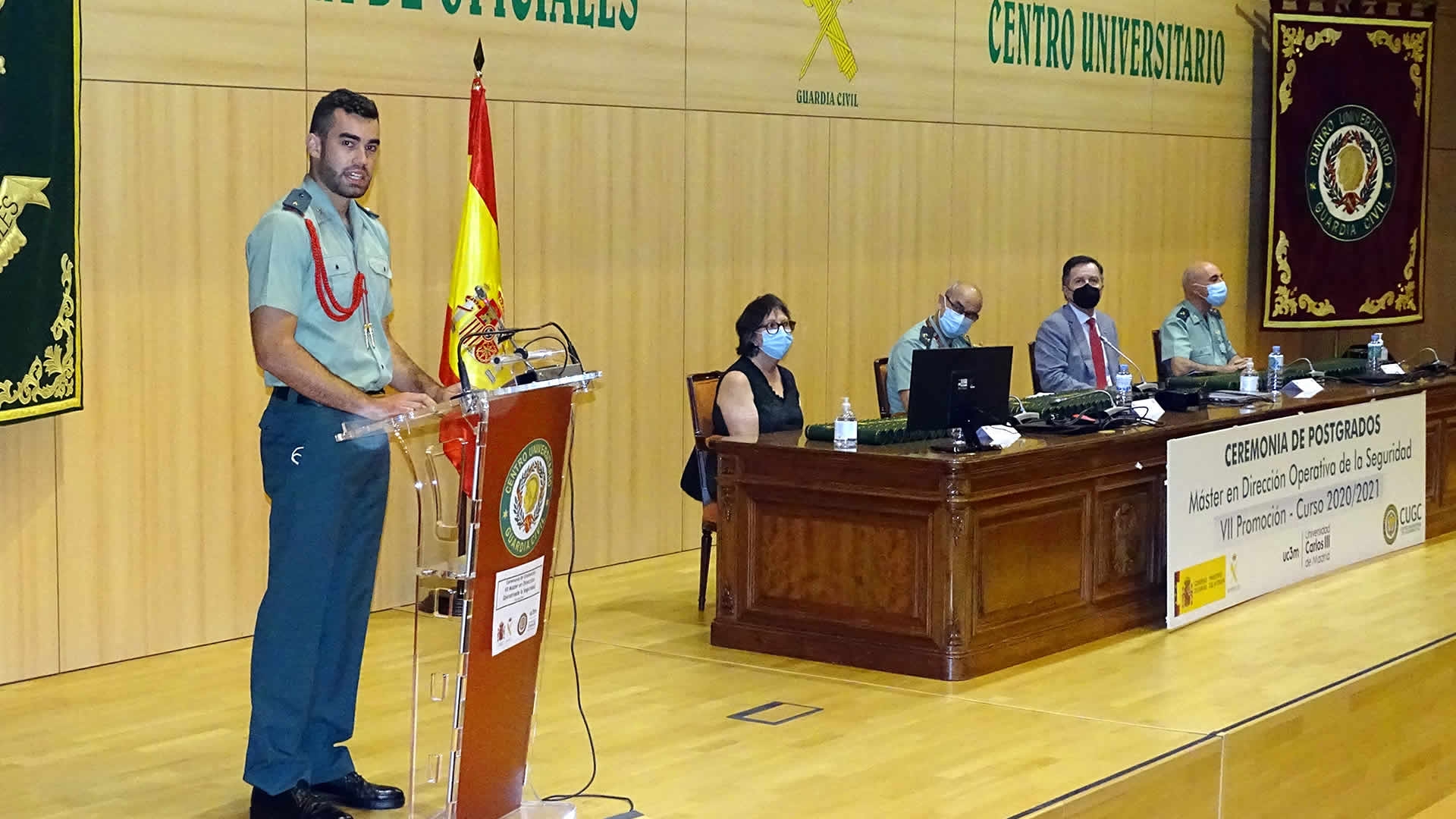 Ceremonia de clausura del VII Máster oficial Universitario en Dirección Operativa de la Seguridad. Aranjuez (Madrid) 28 de junio de 2021