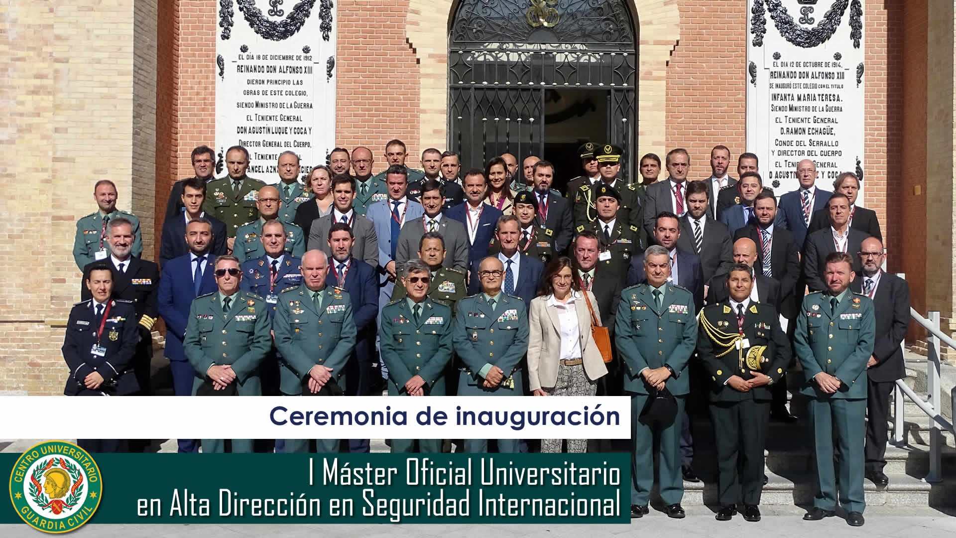 Ceremonia de inauguración del I Máster Oficial Universitario en Alta Dirección en Seguridad Internacional